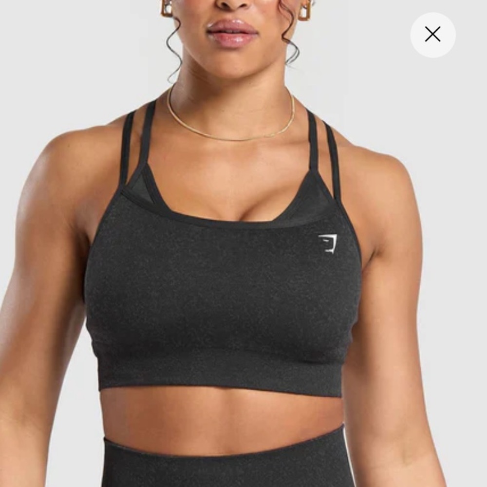 Gymshark Adapt Fleck seamless sports bra - size large - brown